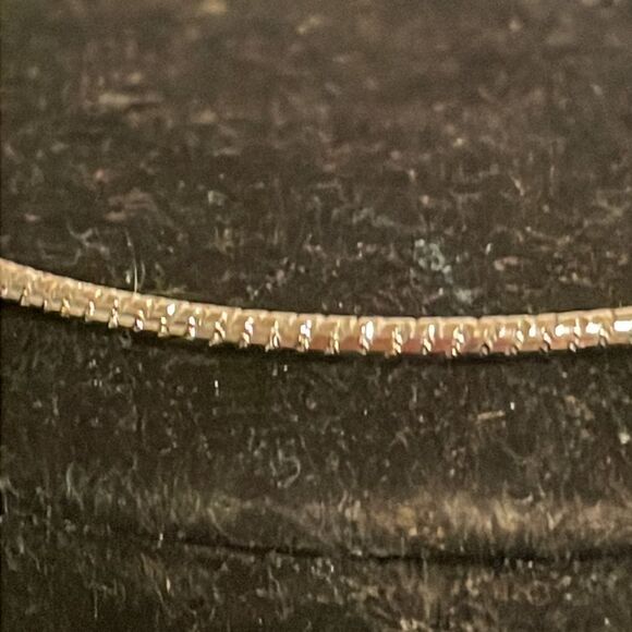 7.5” stackable polished silver tone bangle bracelet w/32 prong set crystals - Picture 3 of 12